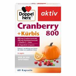 Abbildung: Doppelherz Cranberry+Kürbis Kapseln Kapseln, 60 St PZN 07625074
