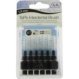 Abbildung: Tepe Interdentalbürste 1,5mm schwarz 6 St, Zahnbürste PZN 07641446