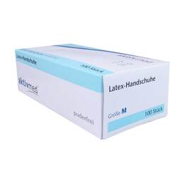Abbildung: Latexhandschuhe Einmal puderfrei M 100 St, Handschuhe PZN 07646076
