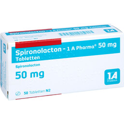 Abbildung: Spironolacton 1A Pharma 50 mg Tabletten 50 St, Tabletten PZN 07663235