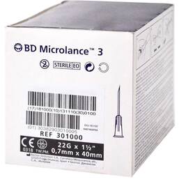 Abbildung: BD Microlance Sonderkanüle 22 G 1 1 / 2 100 St, Kanüle PZN 07664051