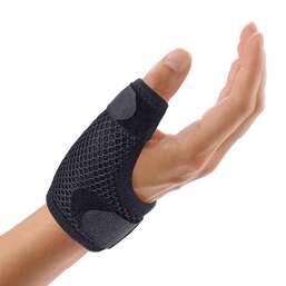 Abbildung: Bort Soft Daumenschiene kurz large schwarz 1 St, Bandage PZN 07669812