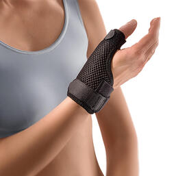 Abbildung: Bort Soft Daumenschiene lang medium schwarz 1 St, Bandage PZN 07669835