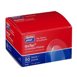 Abbildung: Gotac Hydrogel-Pflaster 74x45 mm oval 50 St, Pflaster PZN 07682468