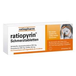 Abbildung: Ratiopyrin Tabletten Tabletten, 20 St PZN 07686182