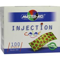 Abbildung: Injection Strip Color 18x39 mm Kinder Pf.Master Aid 100 St, Pflaster PZN 07686963
