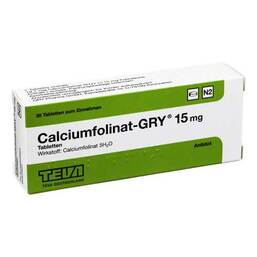 Abbildung: Calciumfolinat Gry 15 Tabletten 30 St, Tabletten PZN 07691378