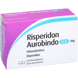 Abbildung: Risperidon Aurobindo 0,5 mg Filmtabletten 50 St, Filmtabletten PZN 07713387