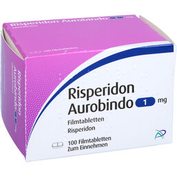 Abbildung: Risperidon Aurobindo 1 mg Filmtabletten 100 St, Filmtabletten PZN 07713507