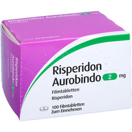 Abbildung: Risperidon Aurobindo 2 mg Filmtabletten 100 St, Filmtabletten PZN 07713571