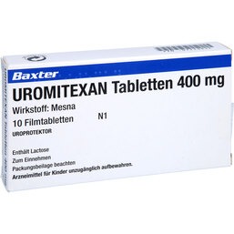 Abbildung: Uromitexan Tabletten 400 mg 10 St, Filmtabletten PZN 07713832