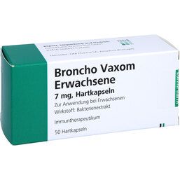 Abbildung: Broncho Vaxom für Erwachsene Kapseln 50 St, Hartkapseln PZN 07715624