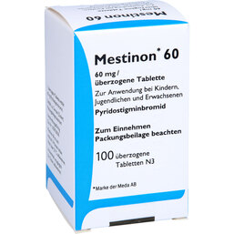 Abbildung: Mestinon 60 mg überzogene Tabletten 100 St, Überzogene Tabletten PZN 07720855