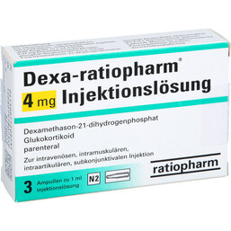 Abbildung: Dexa Ratiopharm 4 mg Injektlösung Ampullen 3 St, Ampullen PZN 07720973