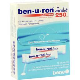 Abbildung: Ben-U-Ron direkt 250 mg Granulat Erdbeer / Vanille 10 St, Granulat PZN 07728360