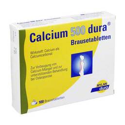 Abbildung: Calcium 500 dura Brausetabletten Brausetabletten, 100 St PZN 07730279