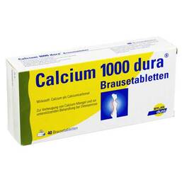 Abbildung: Calcium 1000 dura Brausetabletten 40 St, Brausetabletten PZN 07730291