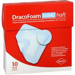 Abbildung: Dracofoam Infekt haft Schaumst.Wundauf.12,5x12,5cm 10 St, Verband PZN 07730658