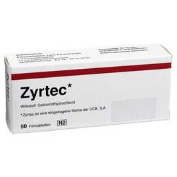 Abbildung: Zyrtec Filmtabletten 50 St, Filmtabletten PZN 07736394
