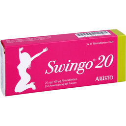 Abbildung: Swingo 20 20 µg / 100 µg Filmtabletten 3X21 St, Filmtabletten PZN 07746613