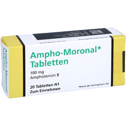 Abbildung: Ampho Moronal Tabletten 100 mg 20 St, Tabletten PZN 07751755