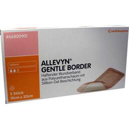 Abbildung: Allevyn Gentle Border 10x20 cm Verband 5 St, Verband PZN 07751904
