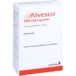 Abbildung: Alvesco 160 µg 120 Hub Dosieraerosol 1 St, Dosieraerosol PZN 07753151