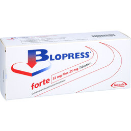 Abbildung: Blopress forte 32 mg Plus 25 mg Tabletten 98 St, Tabletten PZN 07753346