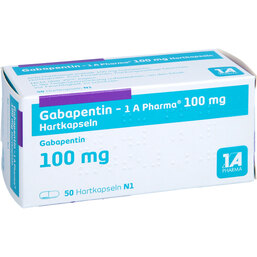Abbildung: Gabapentin 1A Pharma 100 mg Hartkapseln 50 St, Hartkapseln PZN 07754535