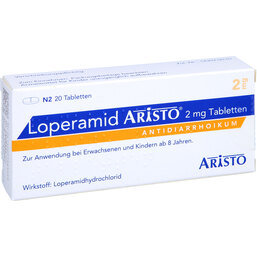 Abbildung: Loperamid Aristo 2 mg Tabletten 20 St, Tabletten PZN 07756505
