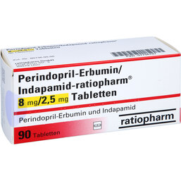 Abbildung: Perindopril Erbumin Indapam.ratio.8mg / 2,5mg Tabletten 90 St, Tabletten PZN 07756787