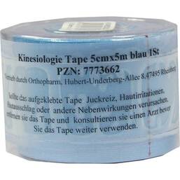 Abbildung: Kinesiologie Tape 5 cm x 5 m blau 1 St PZN 07773662