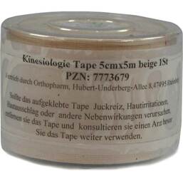 Abbildung: Kinesiologie Tape 5 cm x 5 m beige 1 St PZN 07773679