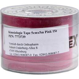 Abbildung: Kinesiologie Tape 5 cm x 5 m pink 1 St PZN 07773739