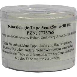 Abbildung: Kinesiologie Tape 5 cm x 5 m weiß 1 St PZN 07773768