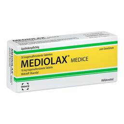 Abbildung: Mediolax® Medice magensaftresistente Tabletten 50 St, Tabletten magensaftresistent PZN 07774041