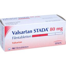 Abbildung: Valsartan STADA 80 mg Filmtabletten 98 St, Filmtabletten PZN 07778292