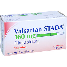 Abbildung: Valsartan STADA 160 mg Filmtabletten 98 St, Filmtabletten PZN 07778346