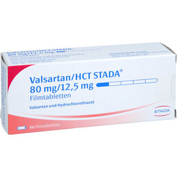 Abbildung: Valsartan HCT STADA 80 mg / 12,5 mg Filmtabletten 56 St, Filmtabletten PZN 07778406