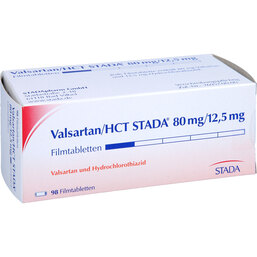 Abbildung: Valsartan HCT STADA 80 mg / 12,5 mg Filmtabletten 98 St, Filmtabletten PZN 07778412