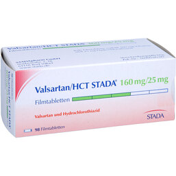 Abbildung: Valsartan HCT STADA 160 mg / 25 mg Filmtabletten 98 St, Filmtabletten PZN 07778470
