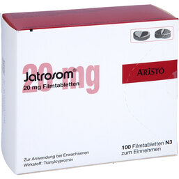 Abbildung: Jatrosom 20 mg Filmtabletten 100 St, Filmtabletten PZN 07781348