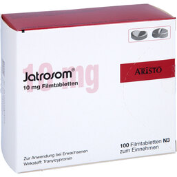 Abbildung: Jatrosom 10 mg Filmtabletten 100 St, Filmtabletten PZN 07781354
