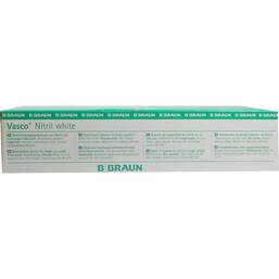 Abbildung: Vasco Nitril white Untersuchungshandschuhe Größe XS 100 St, Handschuhe PZN 07789321