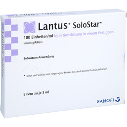 Abbildung: Lantus 100 E / ml Solostar Fertigpen 5X3 ml, Injektionslösung PZN 07795735