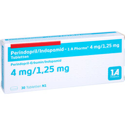 Abbildung: Perindopril Indapamid 1A Phar.4mg / 1,25mg Tabletten 30 St, Tabletten PZN 07797504
