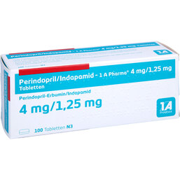 Abbildung: Perindopril Indapamid 1A Phar.4mg / 1,25mg Tabletten 100 St, Tabletten PZN 07797527