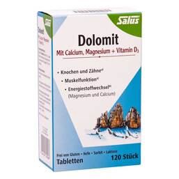 Abbildung: Dolomit Tabletten mit Calcium Magnesium Vit.D3 Salus Tabletten, 120 St PZN 07798260