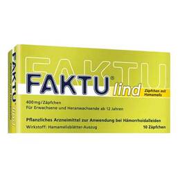 Abbildung: Faktu lind Zäpfchen mit Hamamelis Suppositorien, 10 St PZN 07798768