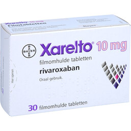 Abbildung: Xarelto 10 mg Filmtabletten 30 St, Filmtabletten PZN 07799029